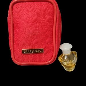 Mary Kay Vibrant Red Pouch with Mini Journey Fragrance